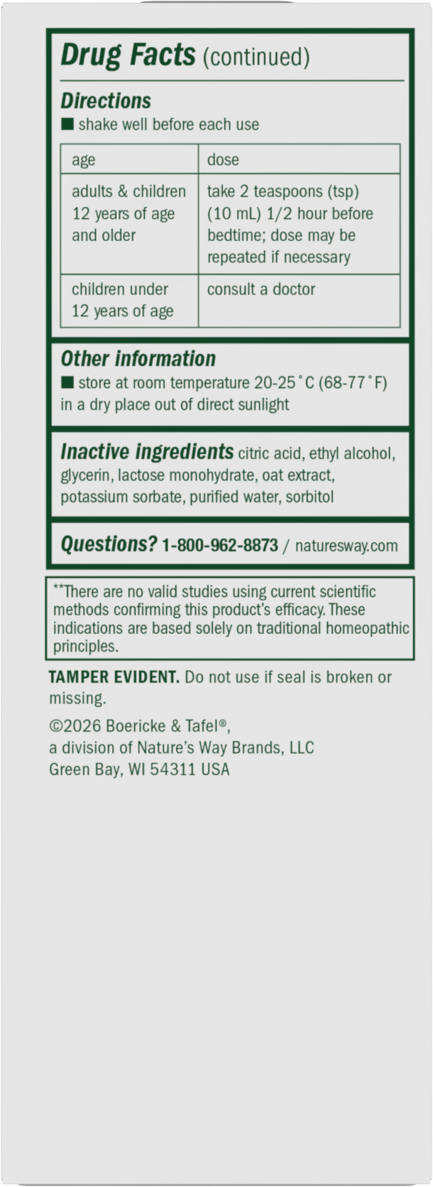 <{%360IMAGE2_16279%}>Nature's Way® | Cough & Bronchial Nighttime - back of pack