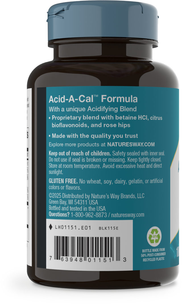 <{%360IMAGE2_01151%}>Nature's Way® | Acid-A-Cal Formula - left side of pack