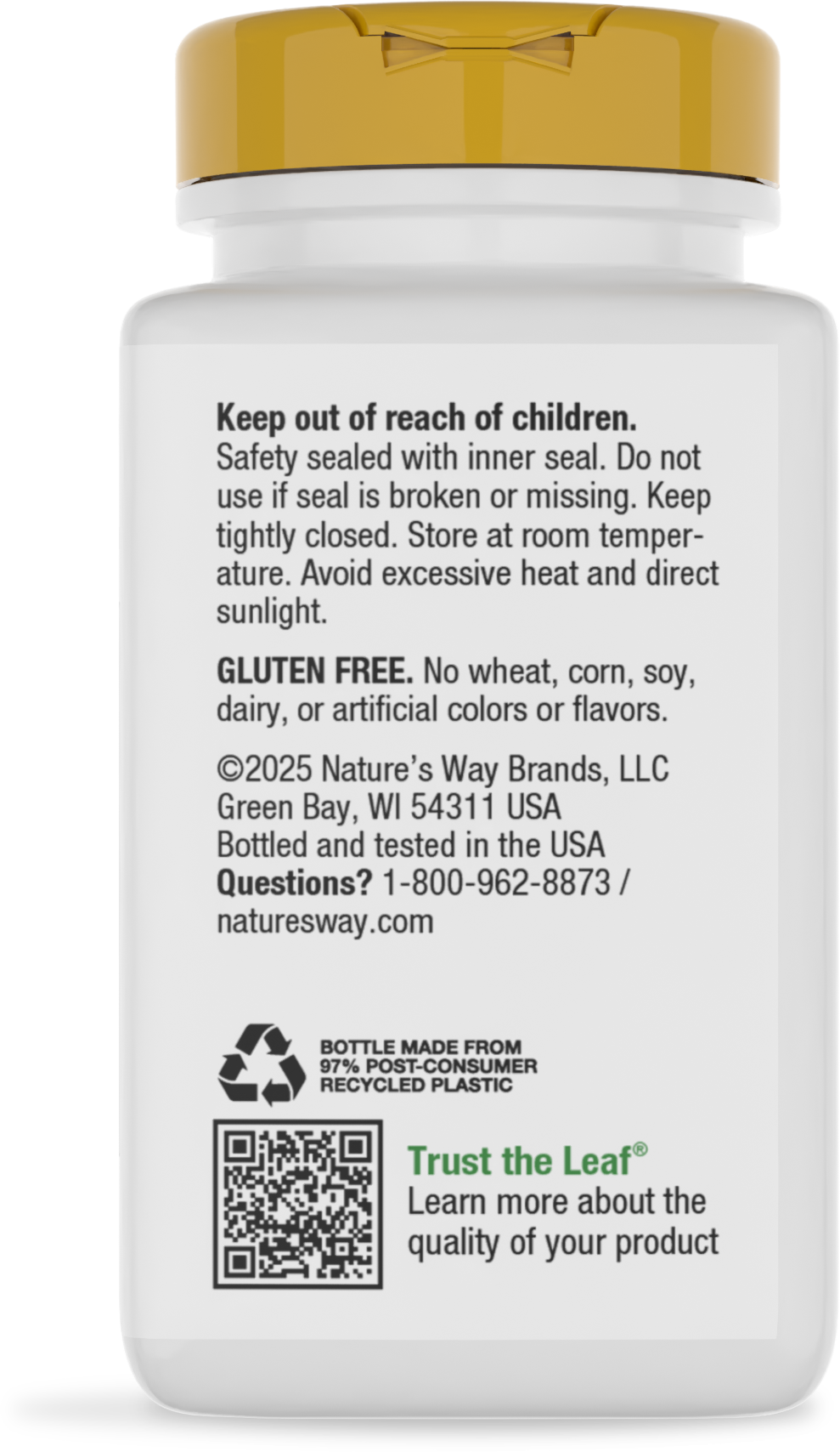 <{%360IMAGE3_40491%}>Nature's Way® | Pantothenic Acid Vitamin B5 - back of pack