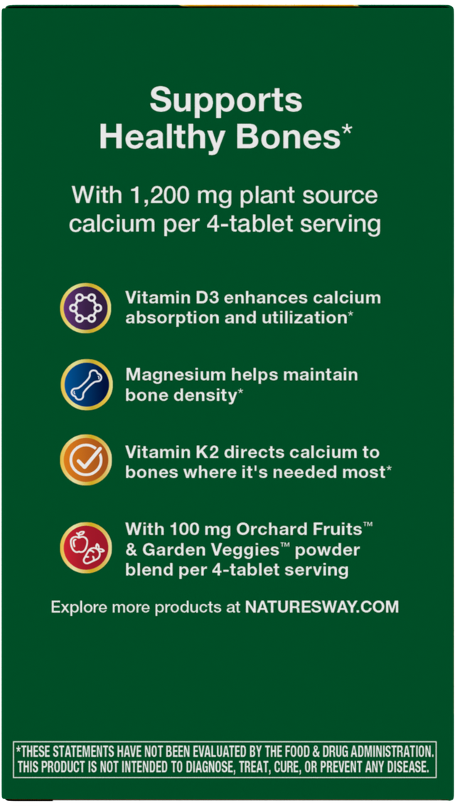 <{%360IMAGE3_15839%}>Nature's Way® | Alive! Calcium Bone Support - left side of pack