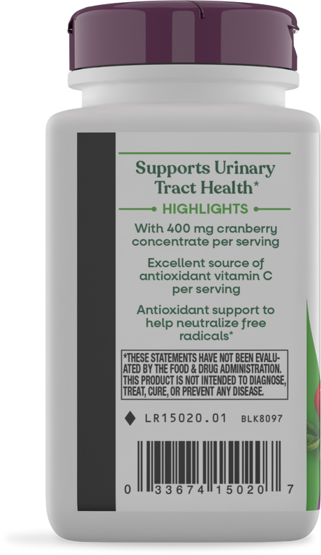 <{%360IMAGE2_15020%}>Nature's Way® | Cranberry Premium Blend - left side of pack