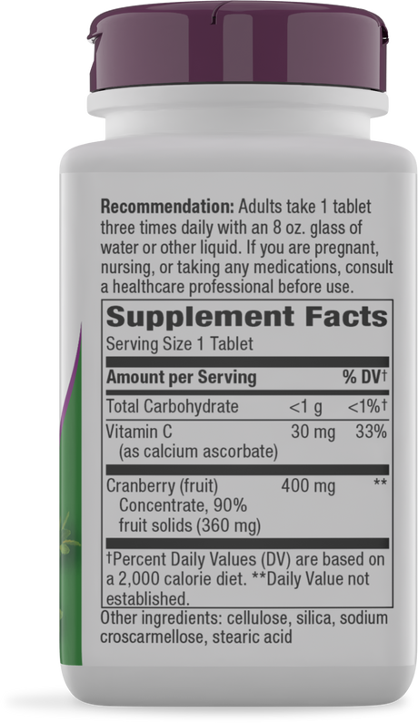 <{%360IMAGE1_15020%}>Nature's Way® | Cranberry Premium Blend - right side of pack