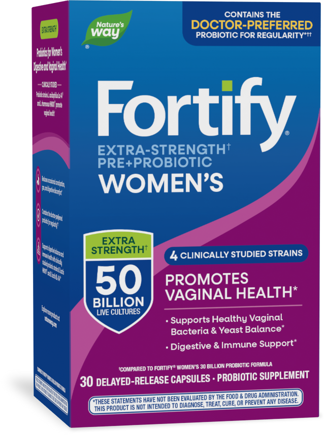 <{%PRIMARY_11581%}>Nature's Way® | Fortify Women's Daily Pre+Probiotic, 30 capsules