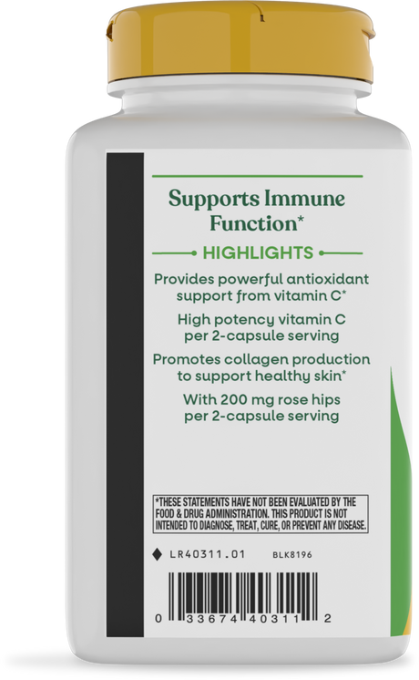 <{%360IMAGE6_40311%}>Nature's Way® | Vitamin C with Rose Hips - left side of pack