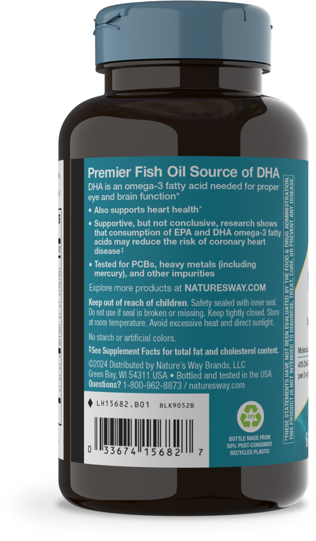 <{%360IMAGE2_15682%}>Nature's Way® | Mega-DHA Premium Fish Oil - left side of pack