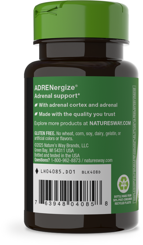 <{%360IMAGE2_04085%}>Nature's Way® | ADRENergize Adrenal Support - left side of pack