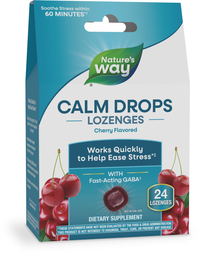 <{%PRIMARY_14983%}>Nature's Way® | Calm Drops Lozenges, 24 lozenges, Cherry