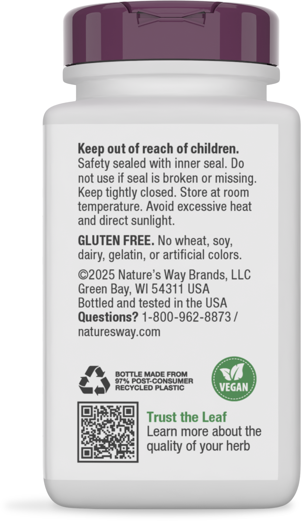 <{%360IMAGE3_15020%}>Nature's Way® | Cranberry Premium Blend - back of pack