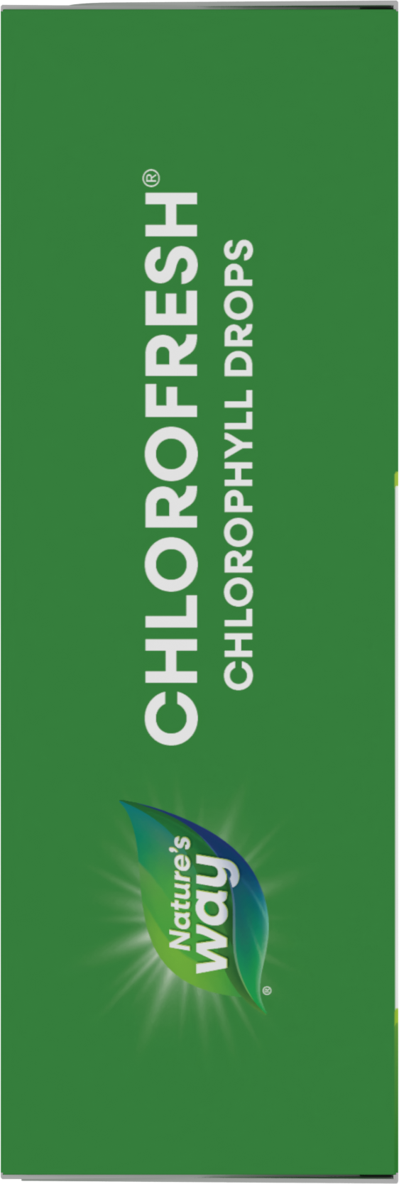 <{%360IMAGE3_10008%}>Nature's Way® | Chlorofresh Chlorophyll Drops - left side of pack