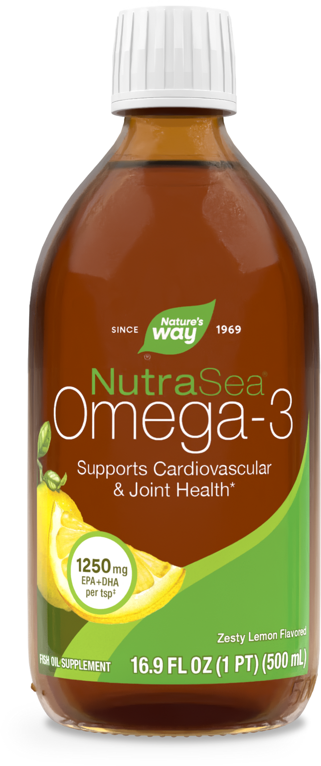 <{%PRIMARY_10970%}>Nature's Way® | NutraSea Omega-3, 16.9 fl oz (500 ml), Zesty Lemon