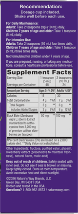 <{%360IMAGE1_15332%}>Nature's Way® | Sambucus Traditional Elderberry Immune Syrup - right side of pack