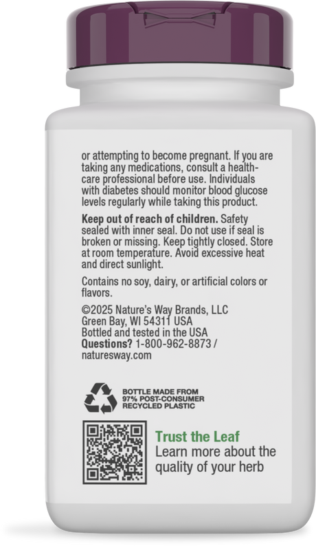 <{%360IMAGE3_79200%}>Nature's Way® | Blood Sugar Manager - back of pack