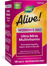 <{%PRIMARY_15974%}>Nature's Way® | Alive! Women's 50+ Ultra Minis Multivitamin, 180 tablets
