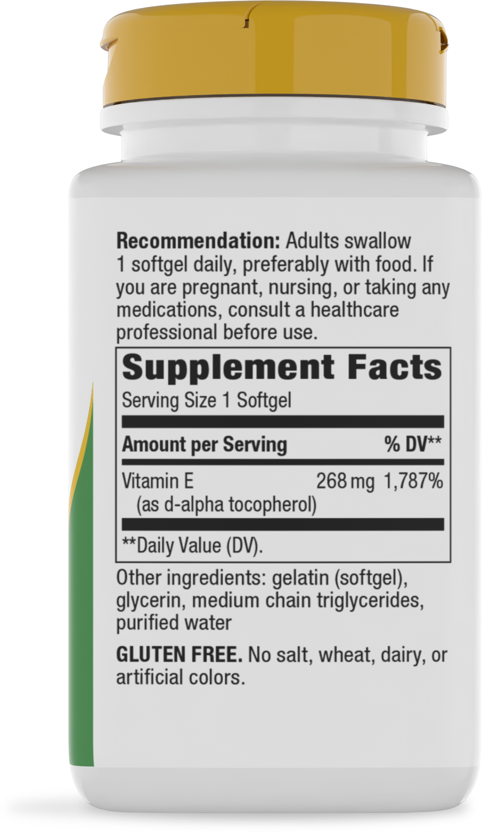 <{%360IMAGE1_40211%}>Nature's Way® | Vitamin E D-Alpha Tocopherol - right side of pack