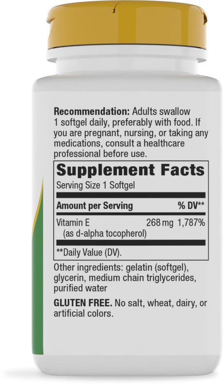 <{%360IMAGE1_40211%}>Nature's Way® | Vitamin E D-Alpha Tocopherol - right side of pack