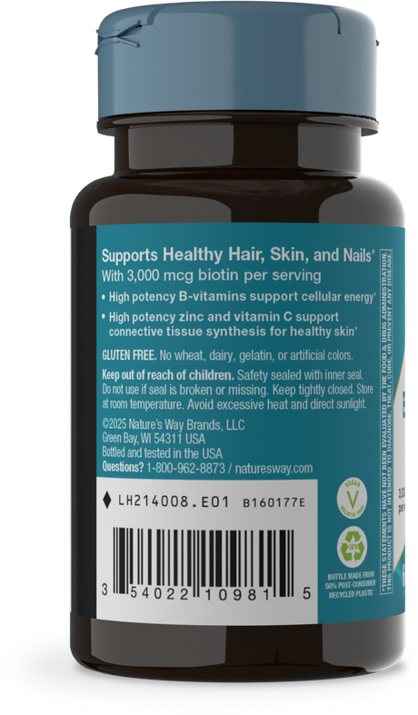 <{%360IMAGE2_214008%}>Nature's Way® | Biotin Forte - left side of pack