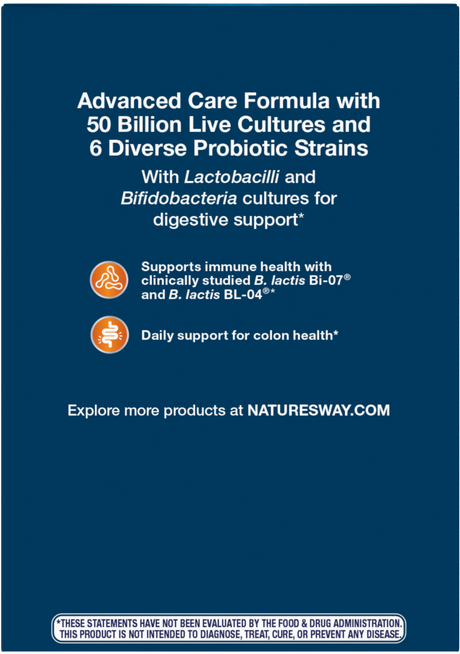 <{%360IMAGE2_10337%}>Nature's Way® | Fortify Optima 50 Billion Probiotic - back of pack