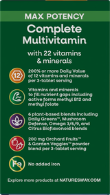 <{%360IMAGE6_14931%}>Nature's Way® | Alive! Max3 Potency Adult Complete Multivitamin-No Added Iron - left side of pack