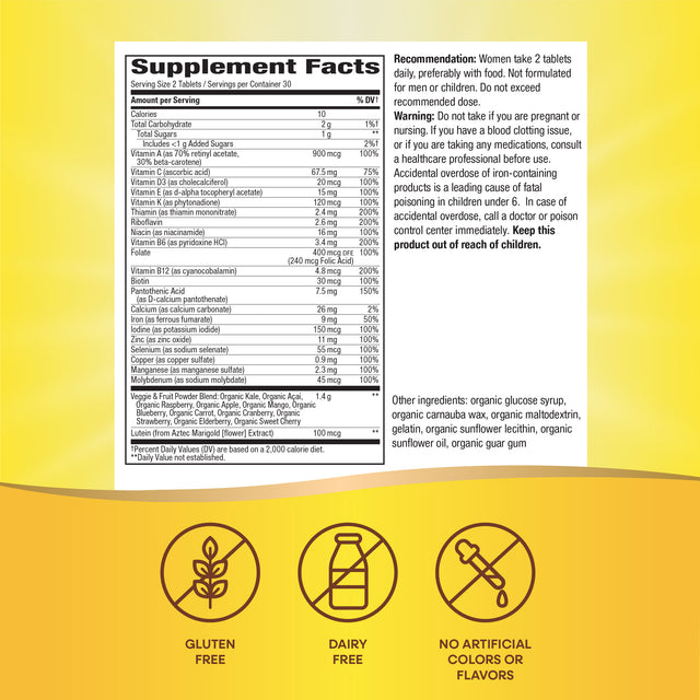 <{%MAIN4_12111%}>Nature's Way® | Alive! Women's Garden Goodness Complete Multivitamin