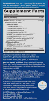 <{%360IMAGE1_10295%}>Nature's Way® | Fortify Women's Daily Pre+Probiotic - right side of pack