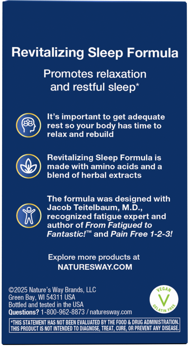 <{%360IMAGE2_03239%}>Nature's Way® | Revitalizing Sleep Formula - back of pack