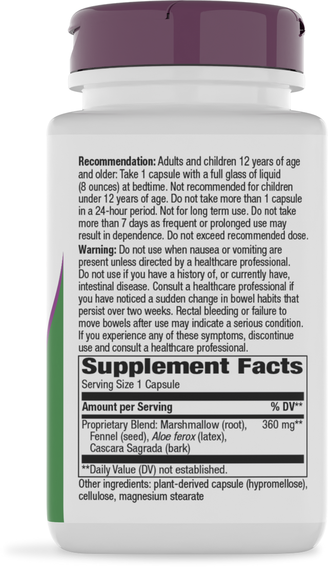 <{%360IMAGE1_142%}>Nature's Way® | Aloe MAXLAX Premium Blend - right side of pack