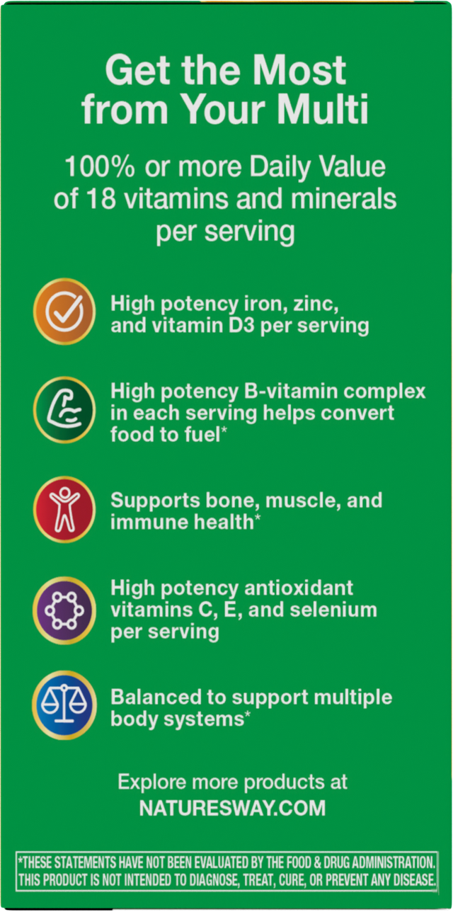<{%360IMAGE3_60192%}>Nature's Way® | Alive! Adult Complete Multivitamin - left side of pack