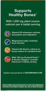 <{%360IMAGE10_15838%}>Nature's Way® | Alive! Calcium Bone Support - left side of pack