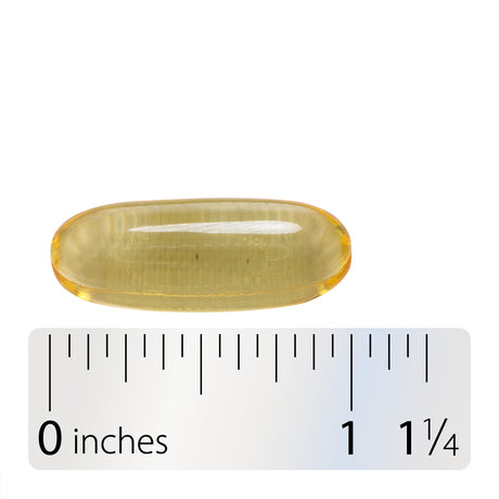 <{%360IMAGE3_15682%}>Nature's Way® | Mega-DHA Premium Fish Oil - Softgel and ruler