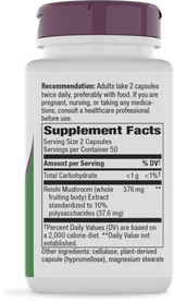 <{%360IMAGE1_62700%}>Nature's Way® | Reishi Mushroom Standardized Extract - right side of pack