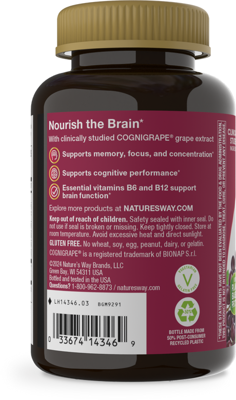 <{%360IMAGE2_14346%}>Nature's Way® | Brain Fuel Gummy - left side of pack