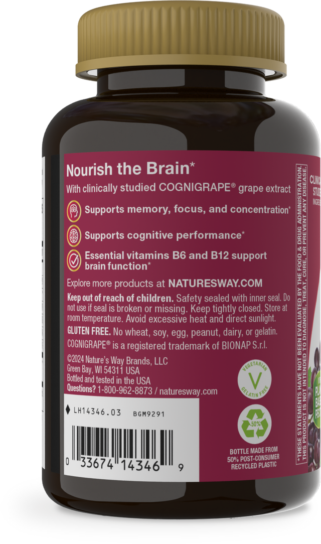 <{%360IMAGE2_14346%}>Nature's Way® | Brain Fuel Gummy - left side of pack