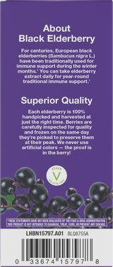 <{%360IMAGE2_15797%}>Nature's Way® | Sambucus Organic Traditional Elderberry Immune Syrup for Kids - back of pack