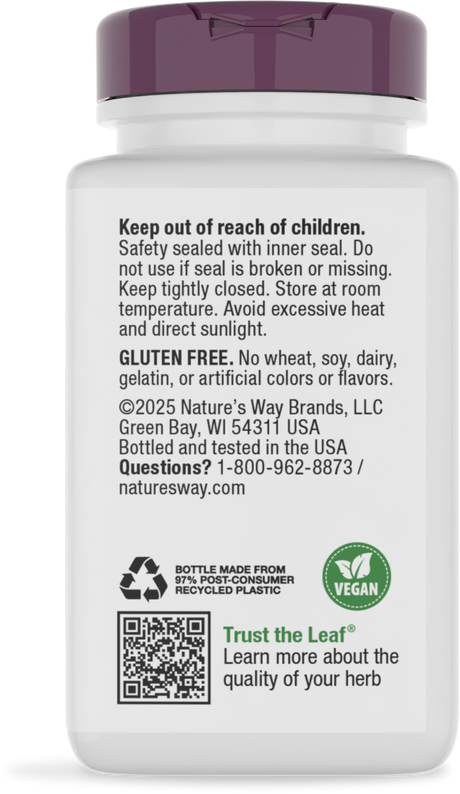 <{%360IMAGE3_61900%}>Nature's Way® | Hawthorn Standardized Extract - back of pack