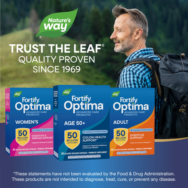 <{%MAIN5_10762%}>Nature's Way® | Fortify Optima Adult 50+ Advanced Care Probiotic