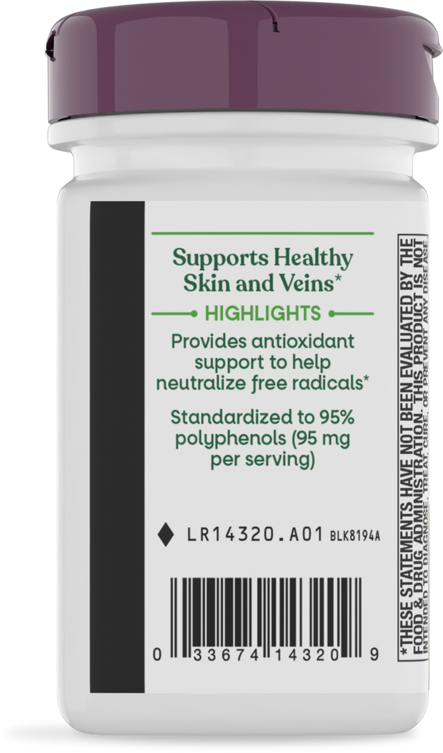 <{%360IMAGE6_14320%}>Nature's Way® | Grape Seed Standardized Extract - left side of pack