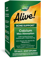 <{%PRIMARY_15839%}>Nature's Way® | Alive! Calcium Bone Support, 120 tablets