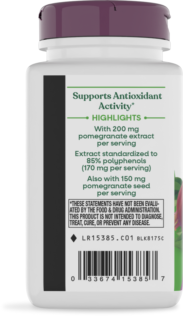<{%360IMAGE2_15385%}>Nature's Way® | Pomegranate Standardized Extract - left side of pack