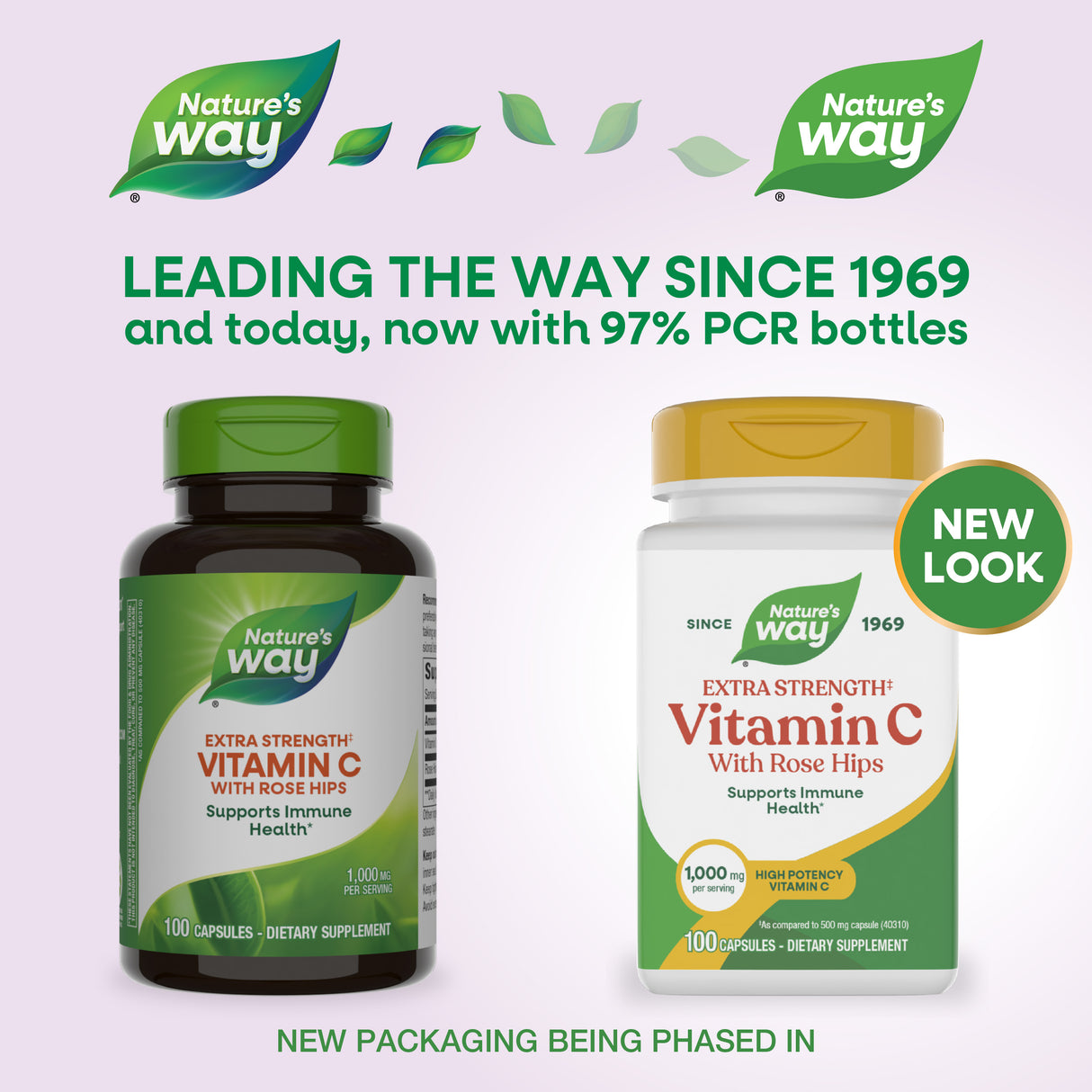 <{%MAIN7_40312%}>Nature's Way® | Vitamin C with Rose Hips Extra Strength - package updates old to new
