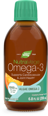 <{%PRIMARY_12325C%}>Nature's Way® | NutraVege Omega-3, 6.8 fl oz (200 ml), Cranberry-Orange