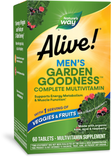 <{%PRIMARY_12112%}>Nature's Way® | Alive! Men's Garden Goodness Complete Multivitamin, 60 tablets