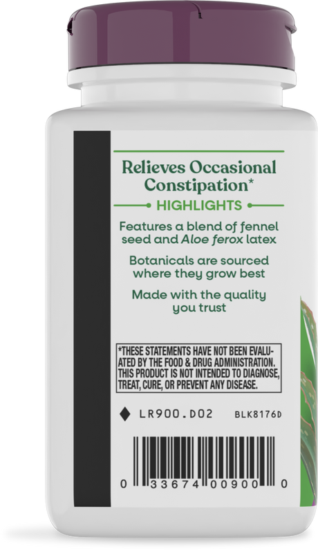 <{%360IMAGE2_900%}>Nature's Way® | Aloelax Premium Blend - left side of pack