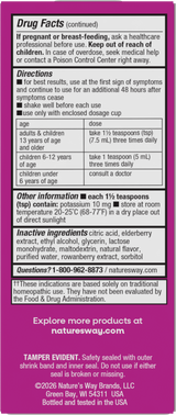 <{%360IMAGE2_15845%}>Nature's Way® | Umcka Cold & Flu Relief Elderberry Syrup - back of pack