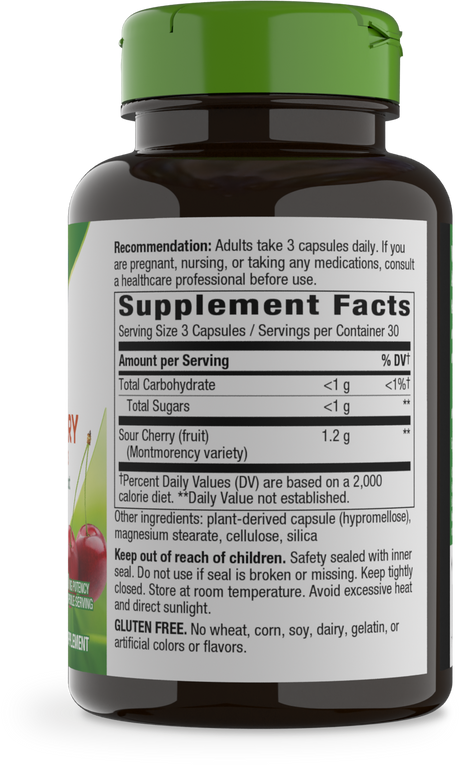 <{%360IMAGE1_56445%}>Nature's Way® | Tart Cherry Ultra Capsules - right side of pack