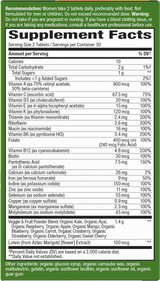 <{%360IMAGE1_12111%}>Nature's Way® | Alive! Women's Garden Goodness Complete Multivitamin - right side of pack