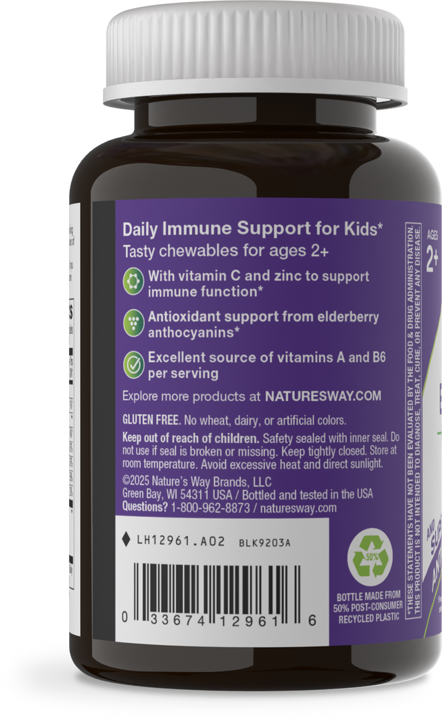 <{%360IMAGE2_12961%}>Nature's Way® | Sambucus Elderberry Kids Immune Chewable - right side of pack