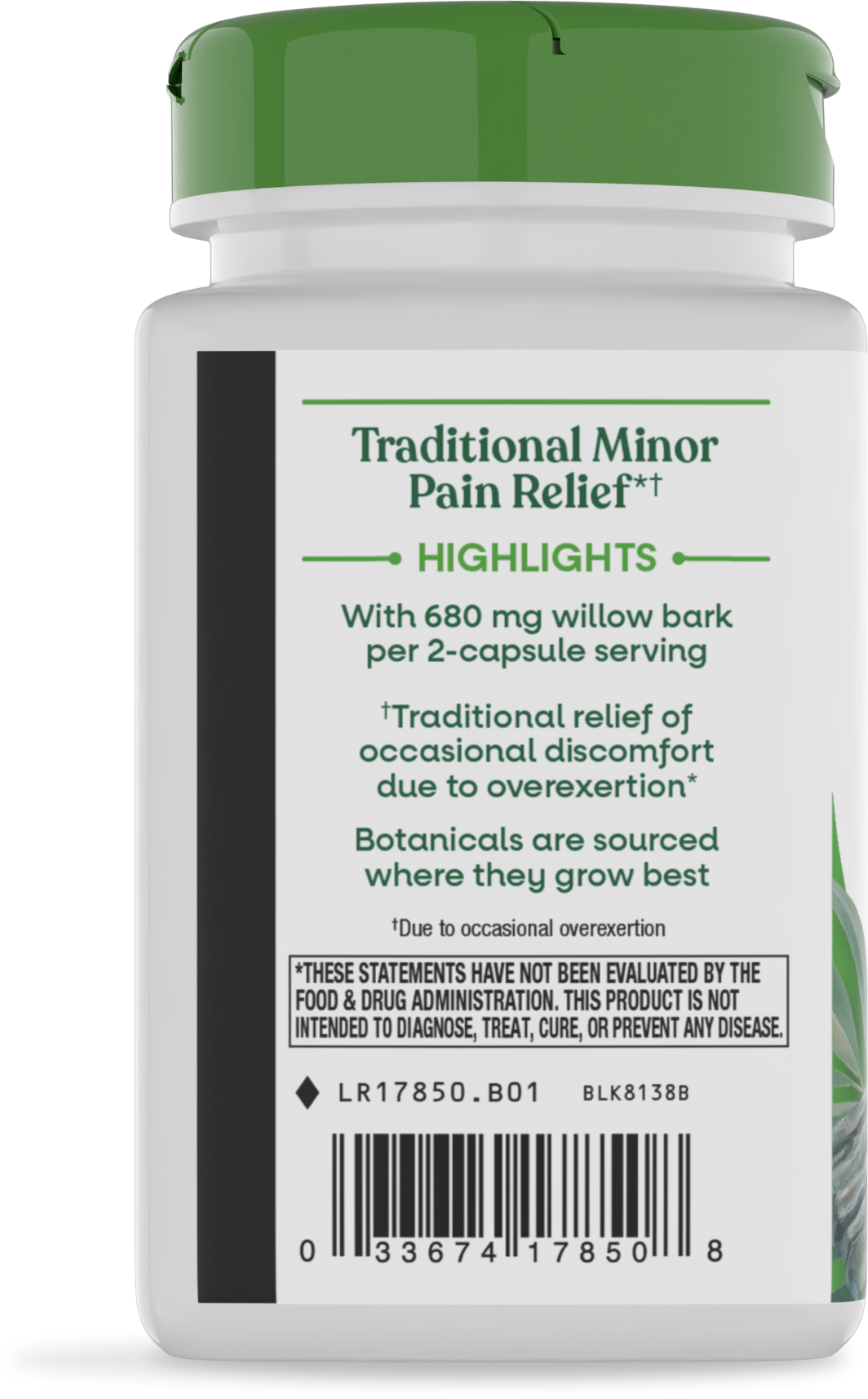 <{%360IMAGE2_17850%}>Nature's Way® | Willow Bark - left side of pack