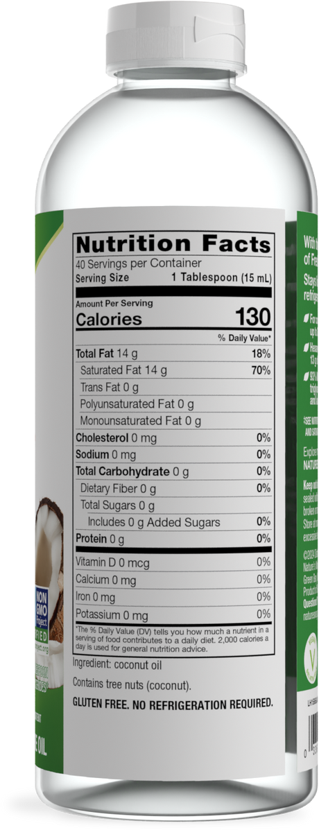 <{%360IMAGE4_15858%}>Nature's Way® | Liquid Coconut Oil - right side of pack