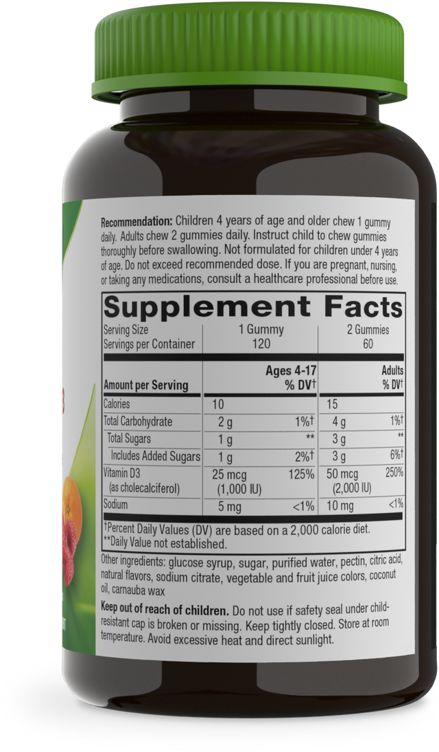 <{%360IMAGE1_13608%}>Nature's Way® | Vitamin D3 Gummies - right side of pack