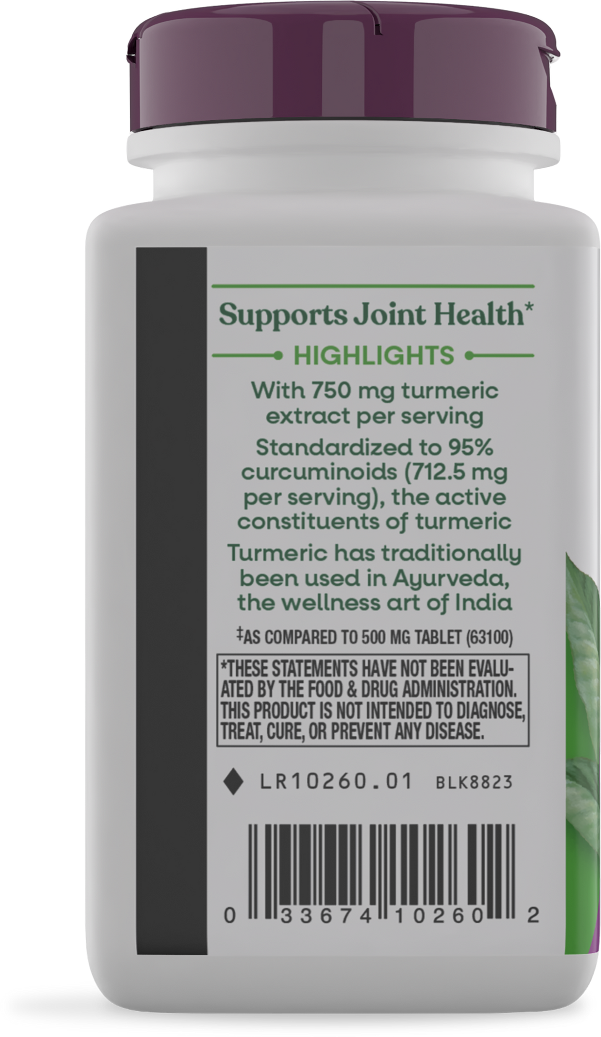 <{%360IMAGE2_10260%}>Nature's Way® | Turmeric Max Potency - left side of pack